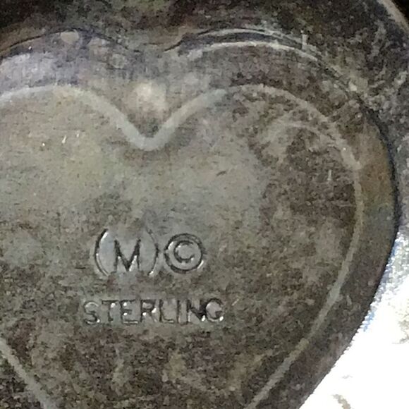 Necklace Vintage multistrand, Multicolor bead and heart sterling silver  - Picture 8 of 9